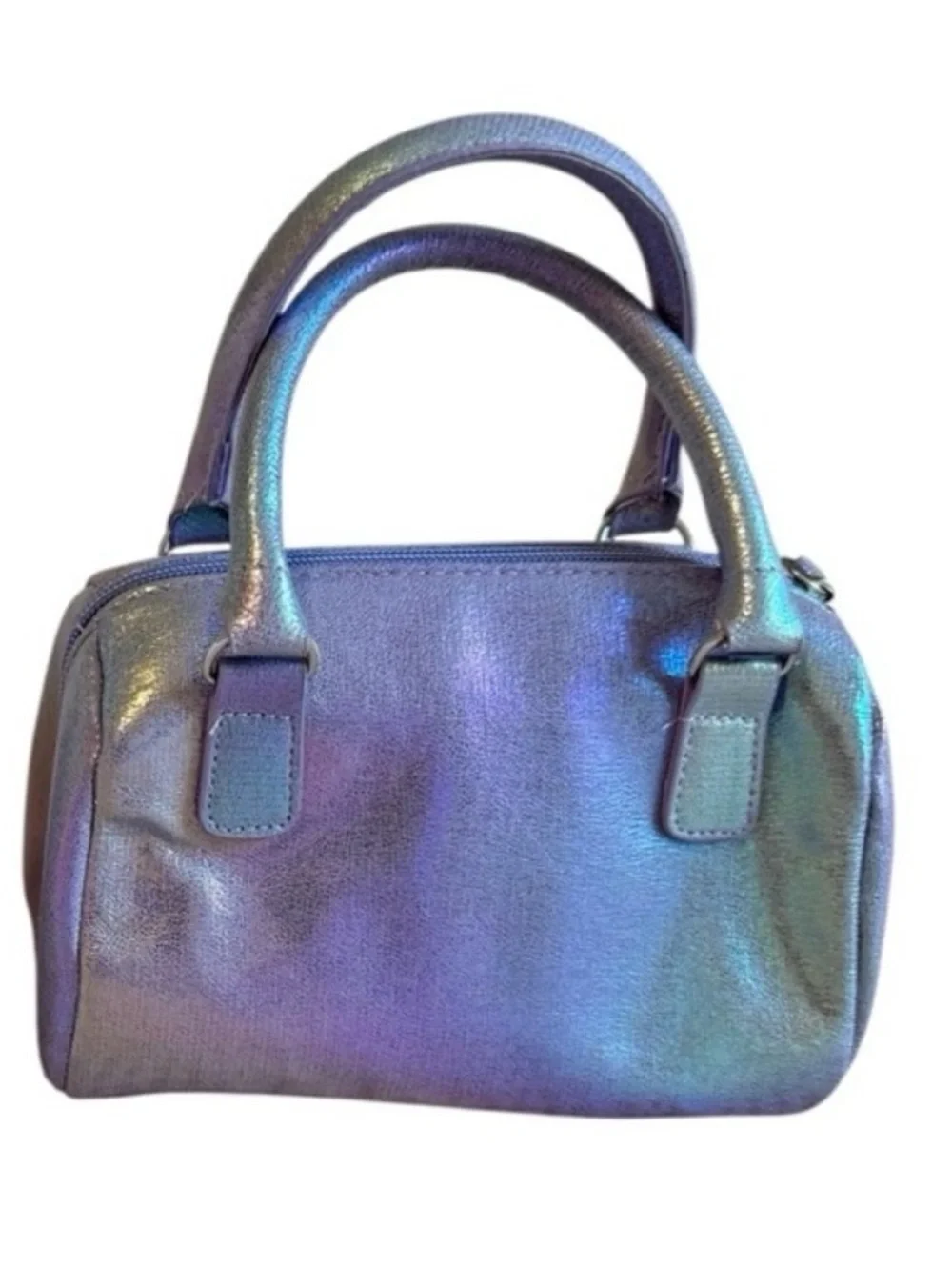 Toddler Girls Iridescent Star Mini Purse NWOT Purple Metallic Dress Up Handbag